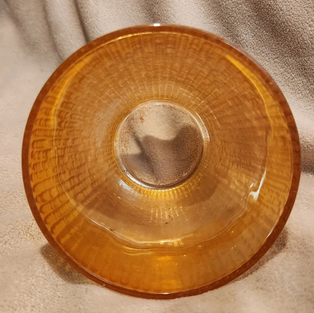 Vintage Jeannette Glass Finlandia Marigold Carnival Glass Highball Set Of 6 - Picture 4 of 8